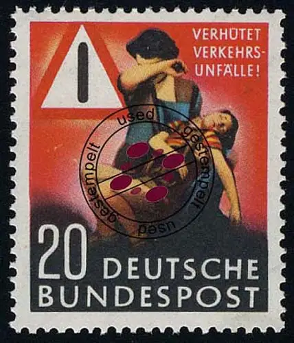 162 Verkehrssicherheit - Marke O gestempelt