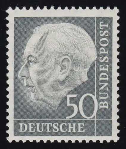 189 Heuss 50 Pf postfrisch **, tief geprüft Schlegel BPP