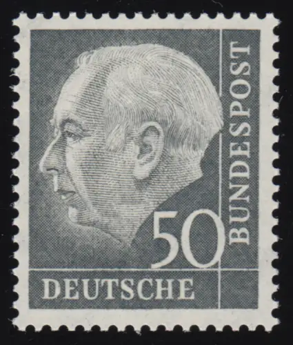 189 Heuss 50 Pf postfrisch **, tief geprüft Schlegel BPP