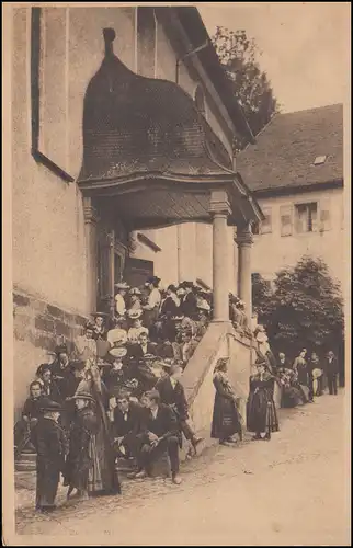 Bahnpost FREIBURG (BREISGAU) - DONAUESCHINGEN ZUG 1552 - 5.3.1907 auf  AK