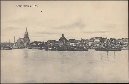 Carte de vue Emmerich am Rhein, EMMERICH 9.8.1913 vers l'Angleterre