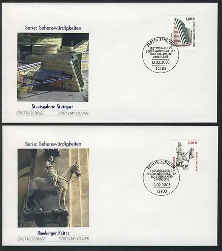 2313-2314 SwK Stuttgart et Bamberg, numéro FDC Berlin
