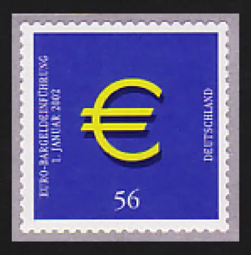 2236 Euro selbstklebend, mit GERADER Nummer, postfrisch