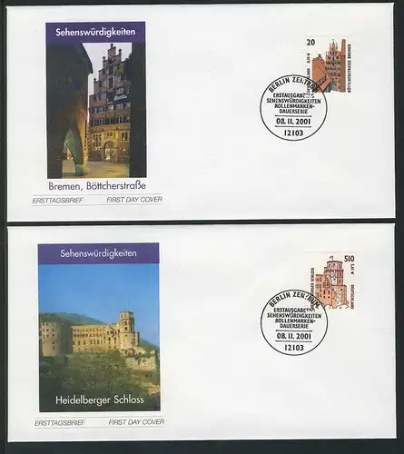 2224-2225 SWK 20/0,10 und 510/2,61 - Marken mit Nummer FDC Berlin