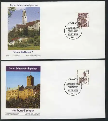 2210-11 SWK Kirchheim et Eisenach, numéro FDC Bonn