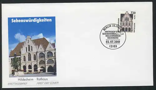 2197 SWK 720/3,68 Hildesheim 2001 mit Nummer FDC Berlin