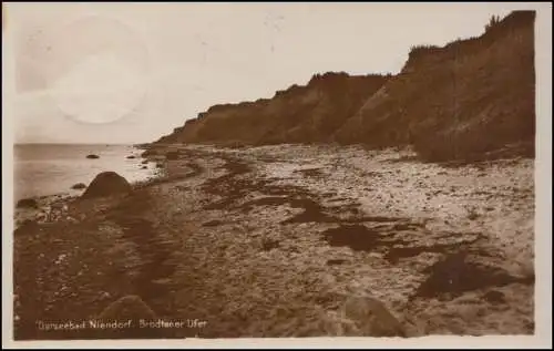 Landpost Brodten Travemünde Land auf Ansichtskarte, TRAVEMÜNDE 27.7.1931