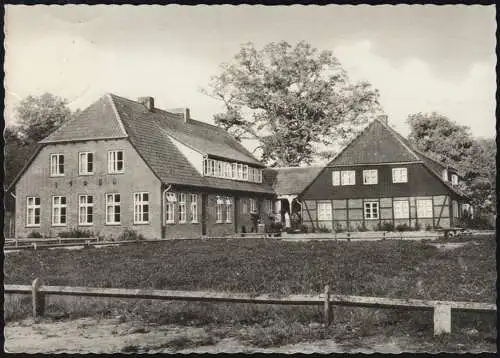 Landpost Undeloh sur Buchholz (Kr HARBURG) 8.9.1961, AK Auberge de Jeunesse Undeloh