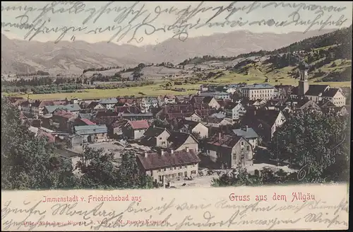 Carte de l'Allgäu: Immenstadt de Friedrichsbad, 6.8.2001