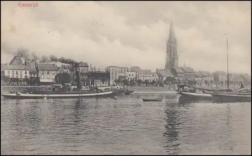 Carte de vue Emmerich am Rhein, EMMERICH 1.8.1915 comme carte postale de champ après Essen