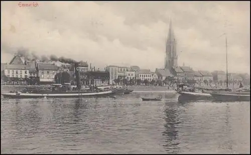 Carte de vue Emmerich am Rhein, EMMERICH 1.8.1915 comme carte postale de champ après Essen