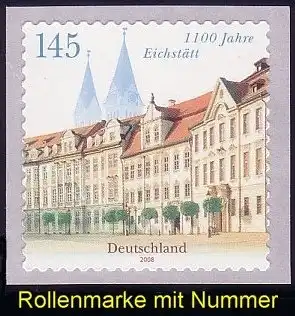 2643 Eichstätt selbstklebend aus 100er Rolle, UNGERADE Nummer, **