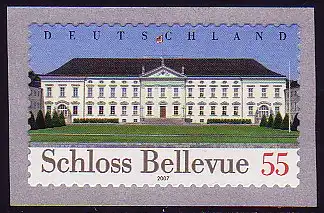 2604 Schloß Bellevue selbstklebend, mit Zählnummer, postfrisch