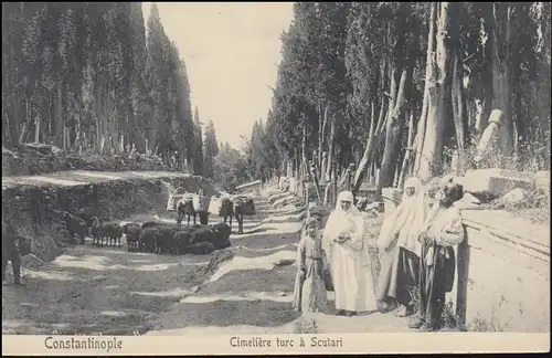 Levante Constantinople Cimeliere turc a Sculari / Cimtière des enfants, 2.9.1910