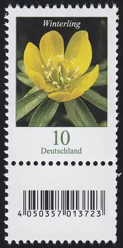 3314 Blume 10 Cent 200er große Nr., mit Nummer und Codierfeld **