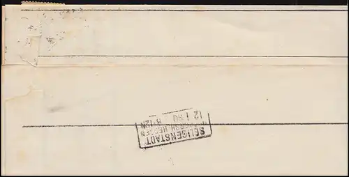 33 Ziffer 10 Pfennige auf Dienstbrief Einkreisstempel DARMSTADT 1 - 12.1.1880