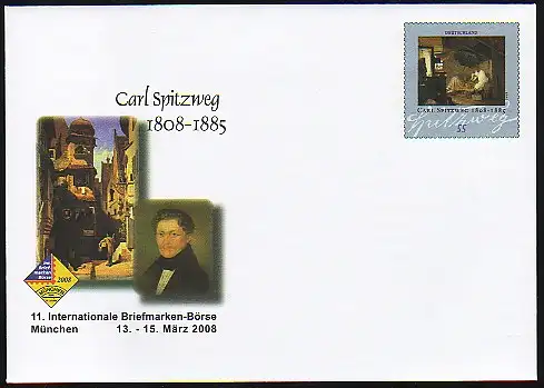 USo 146 Briefmarken-Börse München - Carl Spitzweg 2008, **