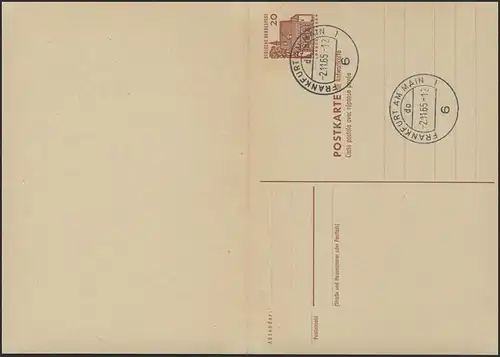 P 85 Bâtiments I 20/20 Pf rhun, VS-O Francfort/Main