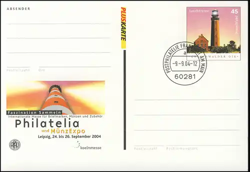 PSo 87 Briefmarkenmesse PHILATELIA und MünzExpo Leipzig 2004, VS-O Frankfurt