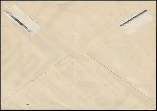 3 Schwarzaufdruck 8 Pf im Paar als MeF auf Orts-Brief BERLIN-ZEHLENDORF 1.12.48