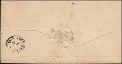 41 Point 10 Pfennig sur lettre Kreisgericht LANDESHUT (SCHLESIE) 26.1.1889
