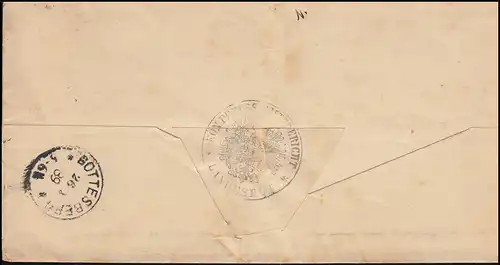 41 Ziffer 10 Pfennig auf Brief Kreisgericht LANDESHUT (SCHLESIEN) 26.1.1889