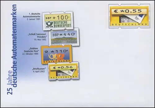 USo 110 25 Jahre Deutsche Automatenmarken ATM 2006, **