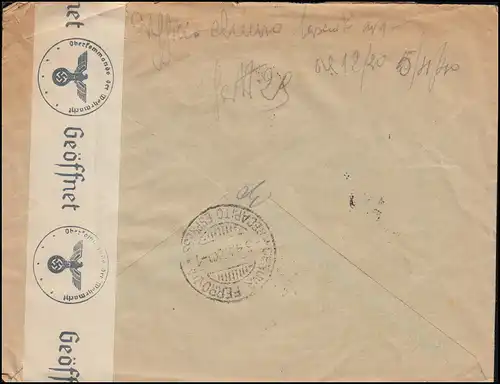 Zensur Oberkommando der Wehrmacht Eil-Brief mit 536 Steinadler BERLIN 2.4.1940