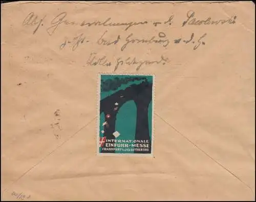 Privatumschlag PU 30 Einfuhr-Messe FRANKFURT / MAIN 14.10.1919