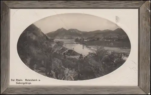 Carte de vue Le Rhin. Rolandseck et Sept Monts, MELHLEM 10.8.1911
