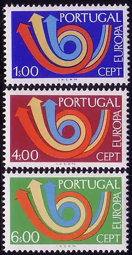 Europaunion 1973 Portugal Posthorn 1999/1201, Satz ** / MNH