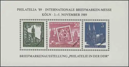 Impression spéciale AUPHV Philatelia Cologne DDR-Philatelie 1989