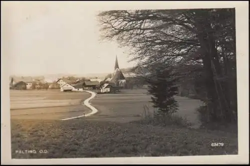 Landpost Palting über MATTSEE 1942 auf Ansichtskarte Palting O.D.