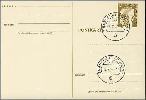 P 81 - Heinemann 15 Pf, VS-O Franfurt