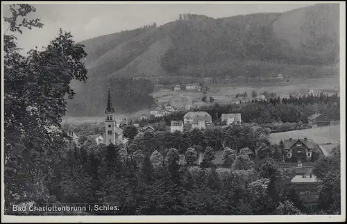 Ansichtskarte Bad Charlottenbrunn in Schlesien, 10.6.1938 nach Berlin