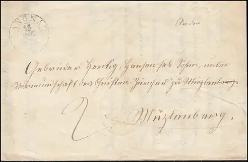 Schweiz Vorphilatelie Faltbrief Zweikreis LANGNAU 16.12.1849 