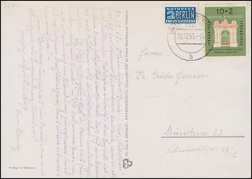 171 IFRABA 10 p. en tant qu'EF sur les fleurs AK de C. Berndt, SOUS-MERBACHE 10.12.53