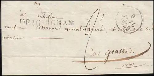 France Vorphilatelie Blisselter 78 DRAGUIGNAN du 9.6.1829