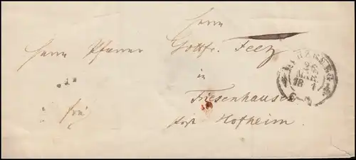 Bayern Briefverhört Zweikreis WÜRZBURG 26.3. vers Friesenhausen bei HoFHEIM 27.3.