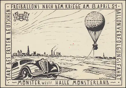 Encouragés par le premier ballon gratuit allemand après la guerre 1951, SSt MÜNSTER