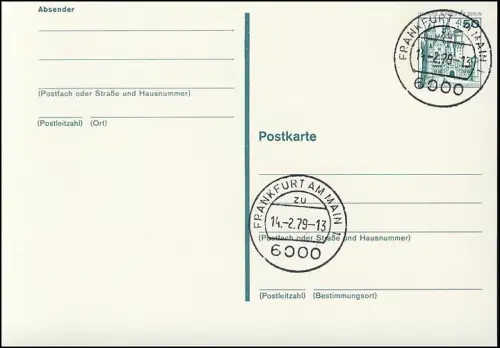 P 109 - BuS 50 Pf VS-O Frankfurt PLZ 6000