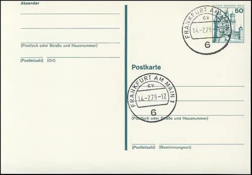 P 109 - BuS 50 Pf VS-O Frankfurt PLZ 6