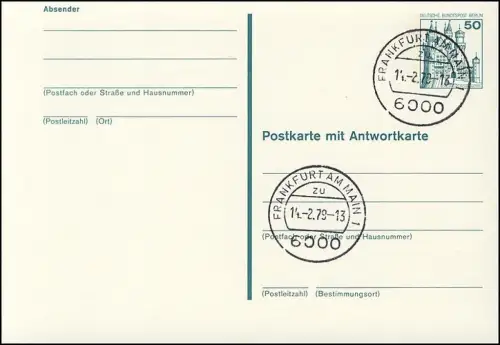 P 112 - BuS 50/50 Pf mit Strichlinien, VS-O Frankfurt 6000