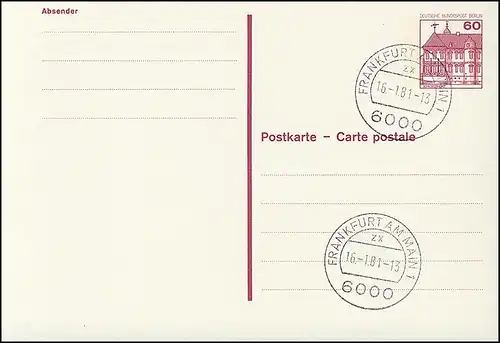 P 117 - BuS 60 Pf avec lignes de points, sans notes de direction, VS-O Francfort