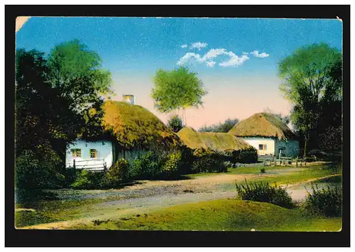 AK Paysage du village russe, numéro de champ postal 191 - 28.12.16 vers Fribourg