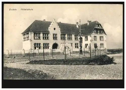 AK Erstein: Mittelschule, Feldpost X. Reserverkorps 5.5.15