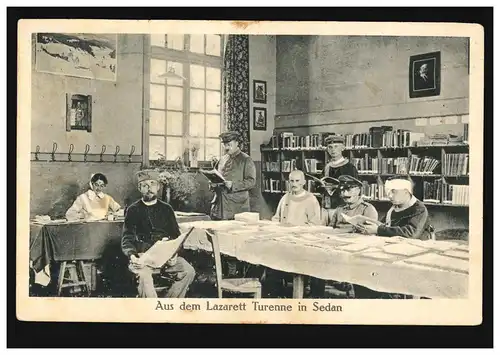 AK De l'hôpital Turenne à Sedan, poste de terrain BS Feldlhospital 323 - 13.9.1917