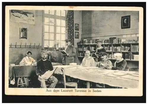 AK De l'hôpital Turenne à Sedan, poste de terrain BS Feldlhospital 323 - 13.9.1917