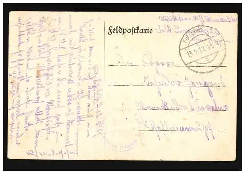 AK Aus dem Lazarett Turenne in Sedan, Feldpost BS Feldlazarett 323 - 13.9.1917