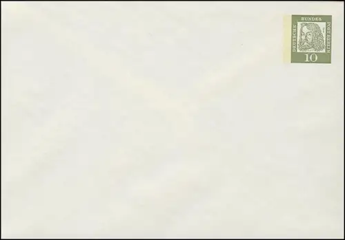 Privé-GA PU 29/1, Berlin Dürer 10 Pfennig-Blanko-enveloppe, **